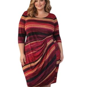 Chicos Mariah ruched sheath dress - XL. ( Chicos 3)        M43